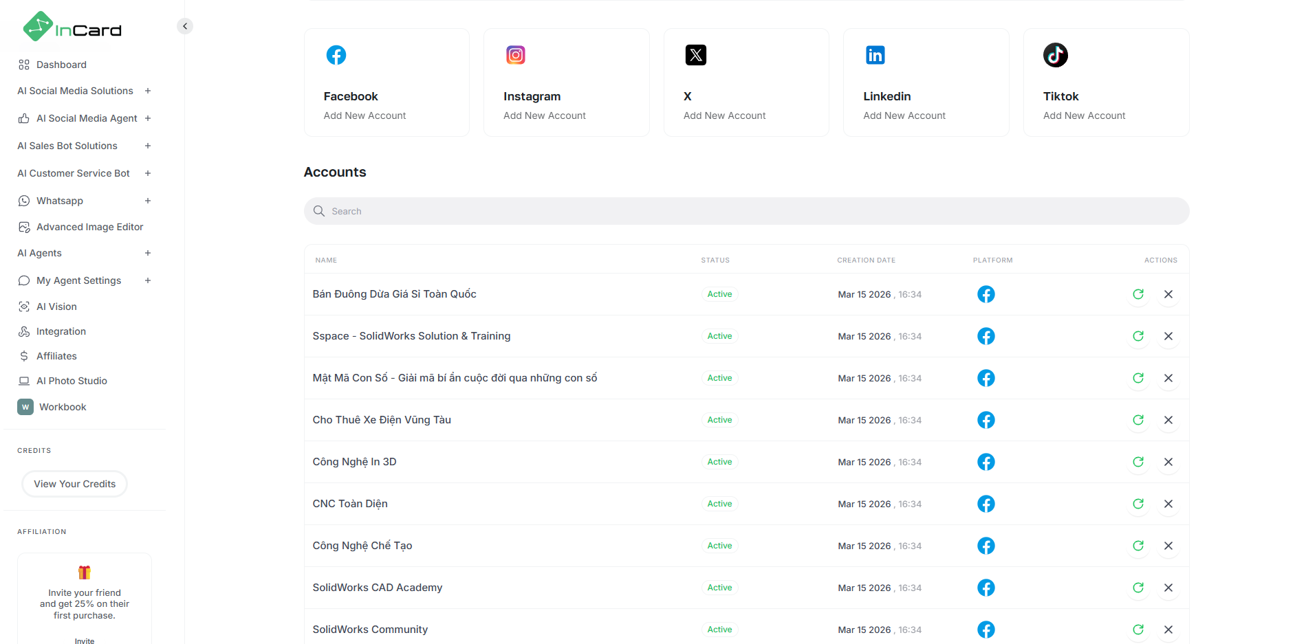 Quản lý đa tài khoản đa thương hiệu