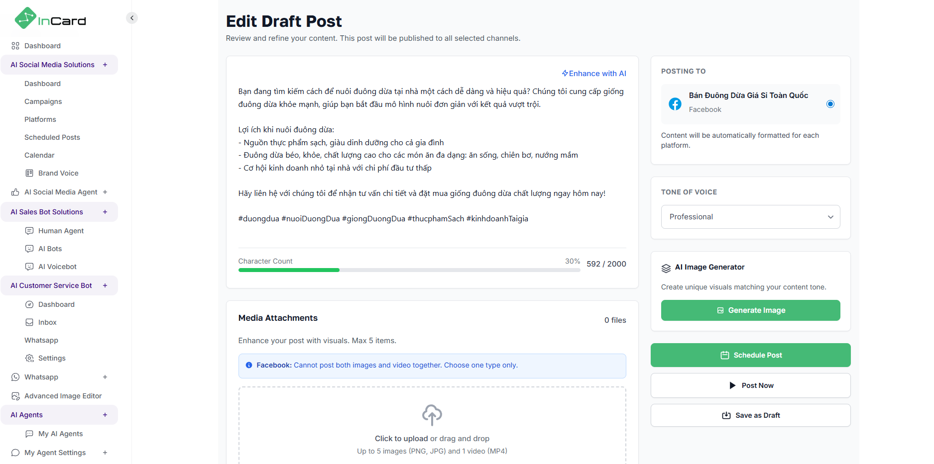 Edit Draft Post & AI Image Generator